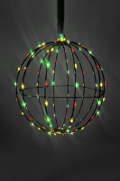 Lichtbol met zwart metalen frame 30 cm