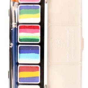 PXP Professional Colours 6 x 6 gram splitcake palet with brush size 6 - B