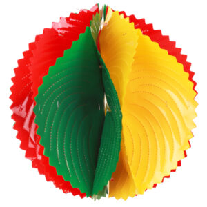PVC Deco bal rood geel groen Ø30 cm brandvertragend
